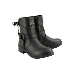 Milwaukee Leather Women's Harness Zip-Up Motorcycle Boot - Round Toe - MBL9313